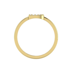 Letter B Ring In Gold Or Silver With Diamonds