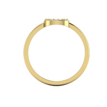 Load image into Gallery viewer, Letter C Ring In Gold Or Silver With Diamonds
