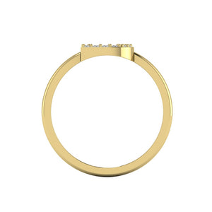 Letter D Ring In Gold Or Silver With Diamonds