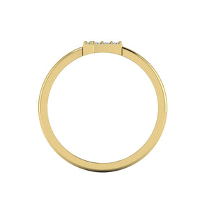 Letter F Ring In Gold Or Silver With Diamonds