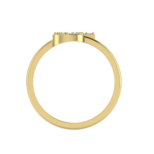 Letter J Ring In Gold Or Silver With Diamonds