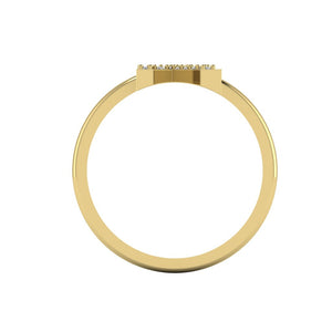 Letter K Ring In Gold Or Silver With Diamonds