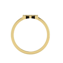 Load image into Gallery viewer, Letter M Ring In Gold Or Silver With Diamonds
