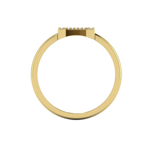 Letter N Ring In Gold Or Silver With Diamonds