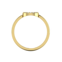 Load image into Gallery viewer, Letter O Ring In Gold Or Silver With Diamonds
