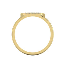 Load image into Gallery viewer, Letter Q Ring In Gold Or Silver With Diamonds
