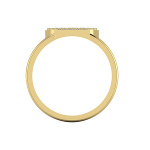 Letter Q Ring In Gold Or Silver With Diamonds