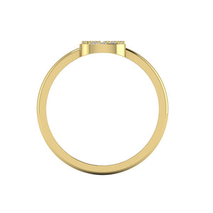 Letter S Ring In Gold Or Silver With Diamonds