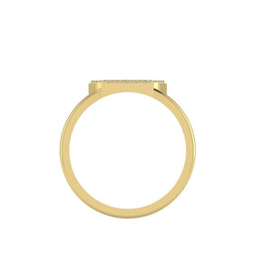 Letter W Ring In Gold Or Silver With Diamonds