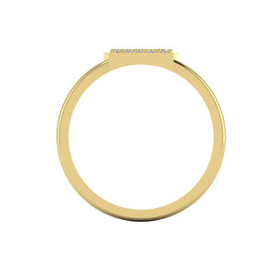 Letter Y Ring In Gold Or Silver With Diamonds