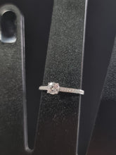 Load image into Gallery viewer, Engagement Ring with Center and Side Round White Diamonds | Fête Matrimony X
