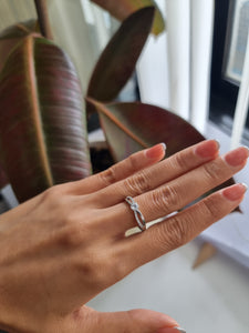 Engagement Ring with a Center Round White Diamond and Round White Side Diamonds | Fête Matrimony XVII