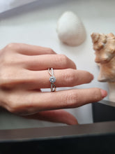 Load image into Gallery viewer, Engagement Ring with a Center Round White Diamond and Round White Diamond Side Stones | Fête Matrimony XXII
