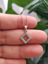 Load image into Gallery viewer, Pendant with White Diamonds in a Square Shape | Fête Jubilee III
