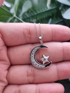 Star and Crescent Pendant with Diamonds | Islam II