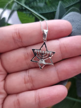 Load image into Gallery viewer, Menorah Pendant with Diamonds with Star of David | Judaism II
