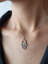 Load image into Gallery viewer, Diamond Hand Amulet Pendant | Hamsa V
