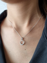 Load image into Gallery viewer, Pendant with Round White Diamonds in a Crescent Layout | Fête Jubilee VI
