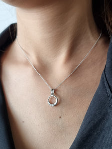 Pendant with Round White Diamonds in a Crescent Layout | Fête Jubilee VI