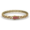 Cuban Style Bracelet with Rubies