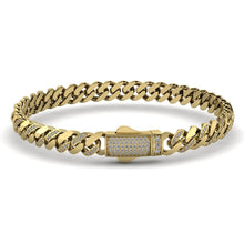 Load image into Gallery viewer, Cuban Style Bracelet with Lab Grown Diamonds
