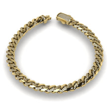 Load image into Gallery viewer, Cuban Style Bracelet with Lab Grown Diamonds
