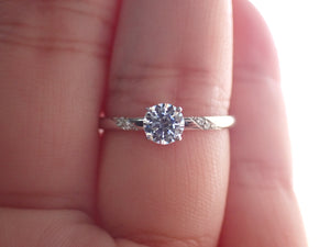 Classic Engagement Ring with a Solitaire Single Round White Diamond | Fête Matrimony XVIII