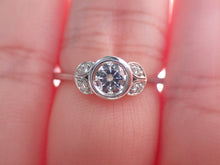 Load image into Gallery viewer, Ring with Center Round Diamond and Round White Diamond Side Stones | Fête Matrimony XXIV
