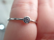 Load image into Gallery viewer, Ring with a Single Solitaire Round White Diamond in Bezel Setting | Fête Matrimony XIV
