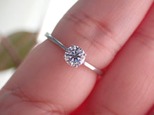 Load image into Gallery viewer, Engagement Ring with a Single Solitaire Round White Diamond | Fête Matrimony XX
