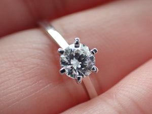 Engagement Ring with a Solitaire Round White Diamond | Fête Matrimony XI