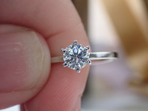 Engagement Ring with a Solitaire Round White Diamond | Fête Matrimony XI