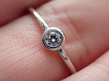 Load image into Gallery viewer, Ring with a Single Solitaire Round White Diamond in Bezel Setting | Fête Matrimony XIV
