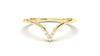 Stackable Ring with V Shaped Design with Round White Diamonds | Mix & Match Trio III