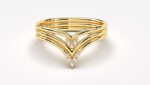 Load image into Gallery viewer, Stackable Ring with Plain V Shaped Design | Mix &amp; Match Trio II
