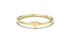 Stackable Ring with Round White Diamonds Inside a Pyramid | Mix & Match Trio XVI