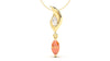 Pendant with Marquise Orange Sapphire and a Single Marquise White Diamond | Bloom Flora IX