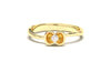 Flower Theme Ring with a Single Round White Diamond | Bloom Flora XI