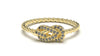 Braid Style Ring Set with Round Black Diamonds | Knots Twist IV