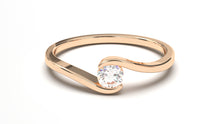 Load image into Gallery viewer, Engagement Ring with a Single Solitaire Round White Diamond | Fête Matrimony VII
