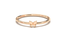 Load image into Gallery viewer, Stackable Ring with Center Piece Butterfly  | Mix &amp; Match Solo III
